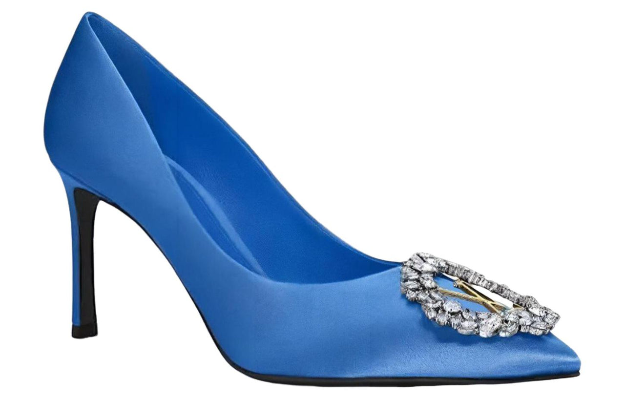 LOUIS VUITTON Madeleine Slim Heel High Heels Women's Blue