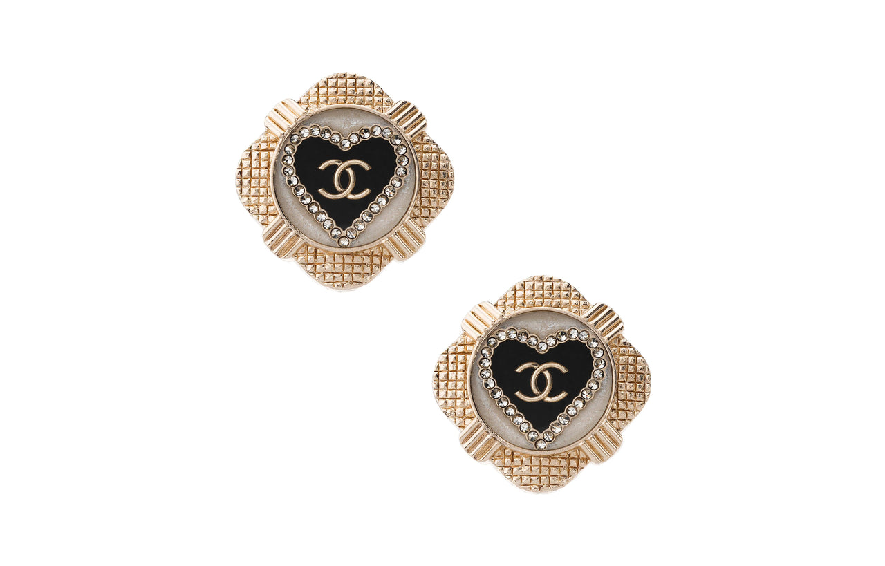 CHANEL Other Earrings Women's Gold/Black/White