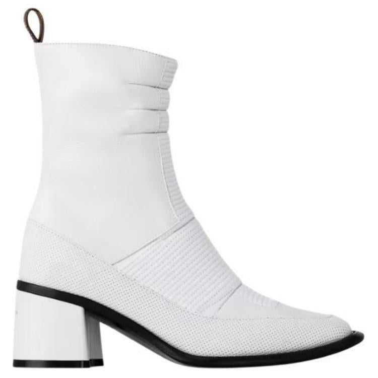 LOUIS VUITTON Berlin Ankle Boots 5.5cm Women's White