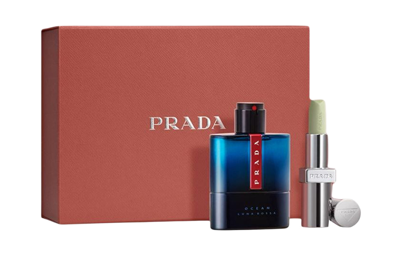 PRADA Red Moon Number New Year Limited Deep Sea Blue Lip Balm Fragrance Sets Perfume EDT 3.8g+50ml