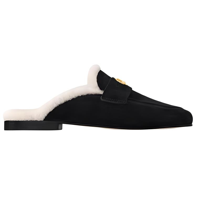 LOUIS VUITTON Wrap-toe Slippers Women's Black