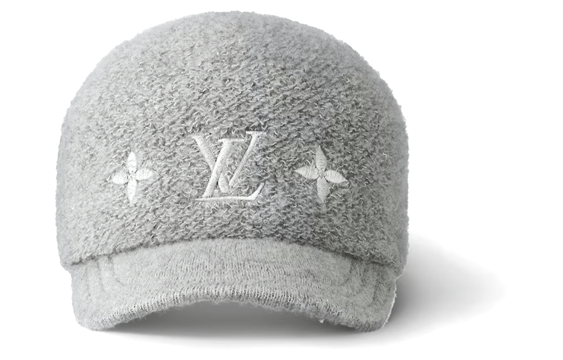 LOUIS VUITTON Wool Polyamide Baseball Caps Women's Gray