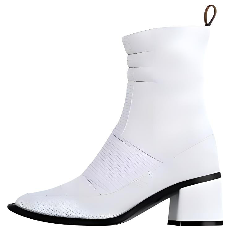 LOUIS VUITTON Berlin Ankle Boots 5.5cm Women's White