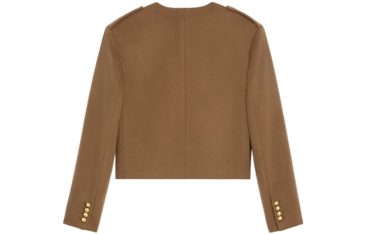 CELINE Cropped Coats Women's Umber