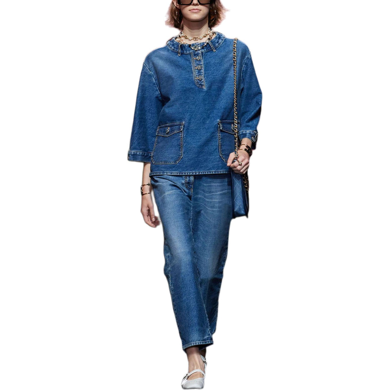 CHANEL 24 Spring Summer New Arrivals Shirt Women's Blue