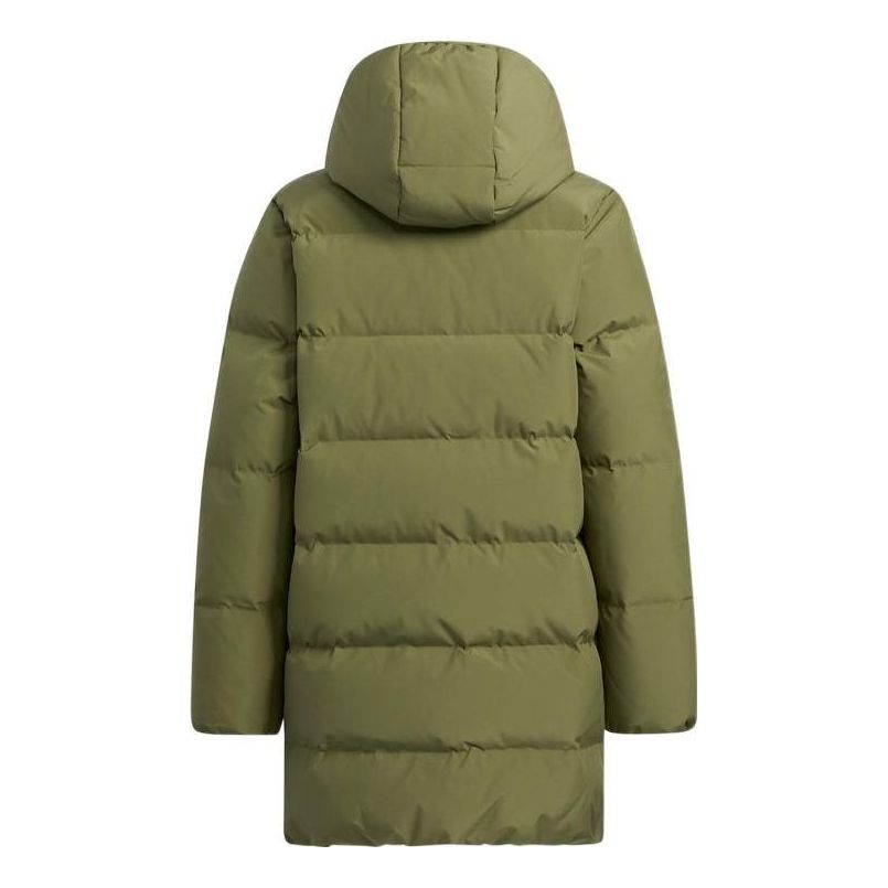 (GS) adidas 2-In-1 Long Down Jacket 'Green Black' H45025