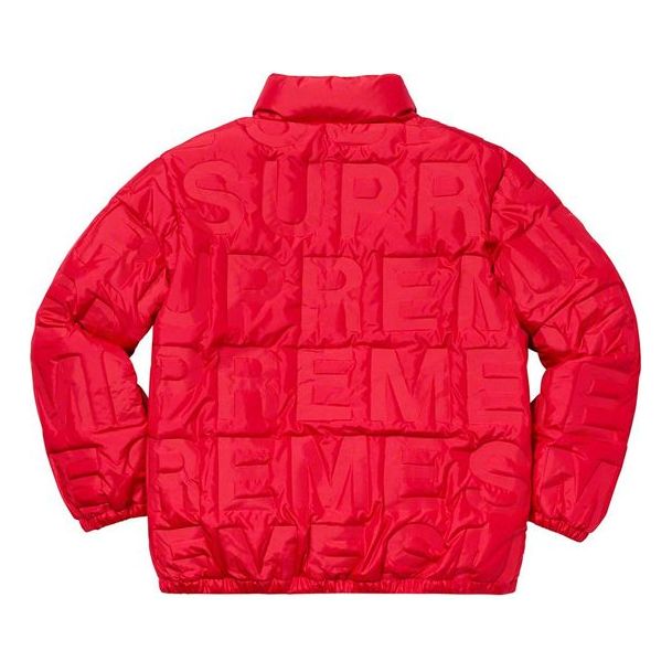 Supreme Bonded Logo Puffy Jacket 'Red' SUP-SS19-017