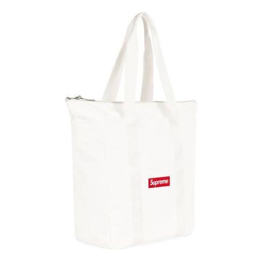 Supreme Canvas Tote 'White Red' SUP-FW21-052