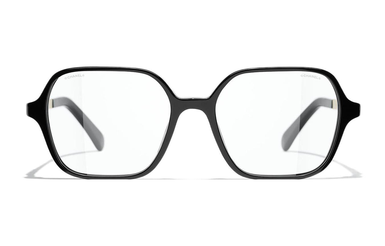 CHANEL Eyeglass Frames Unisex Black