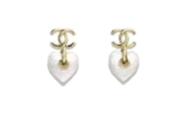 CHANEL - Stud Earrings Women's White