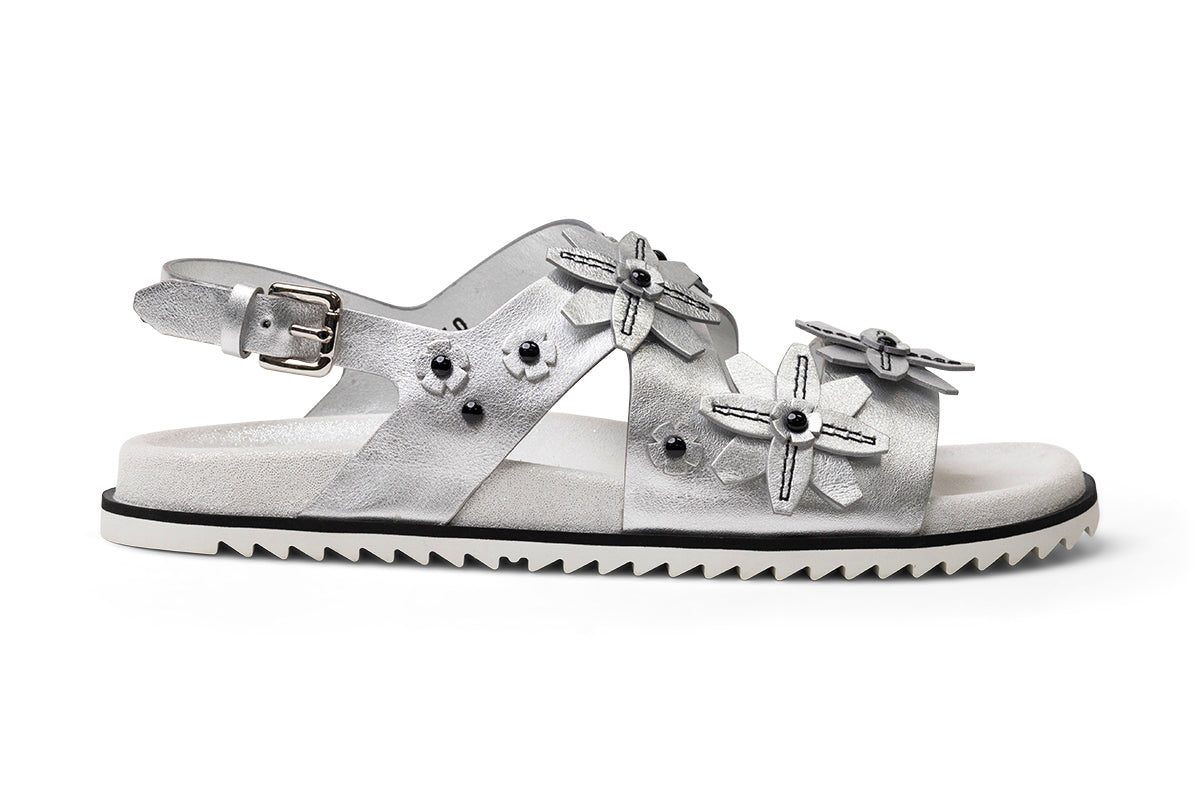 Tod's Flower-Embellished Buckle Sandals