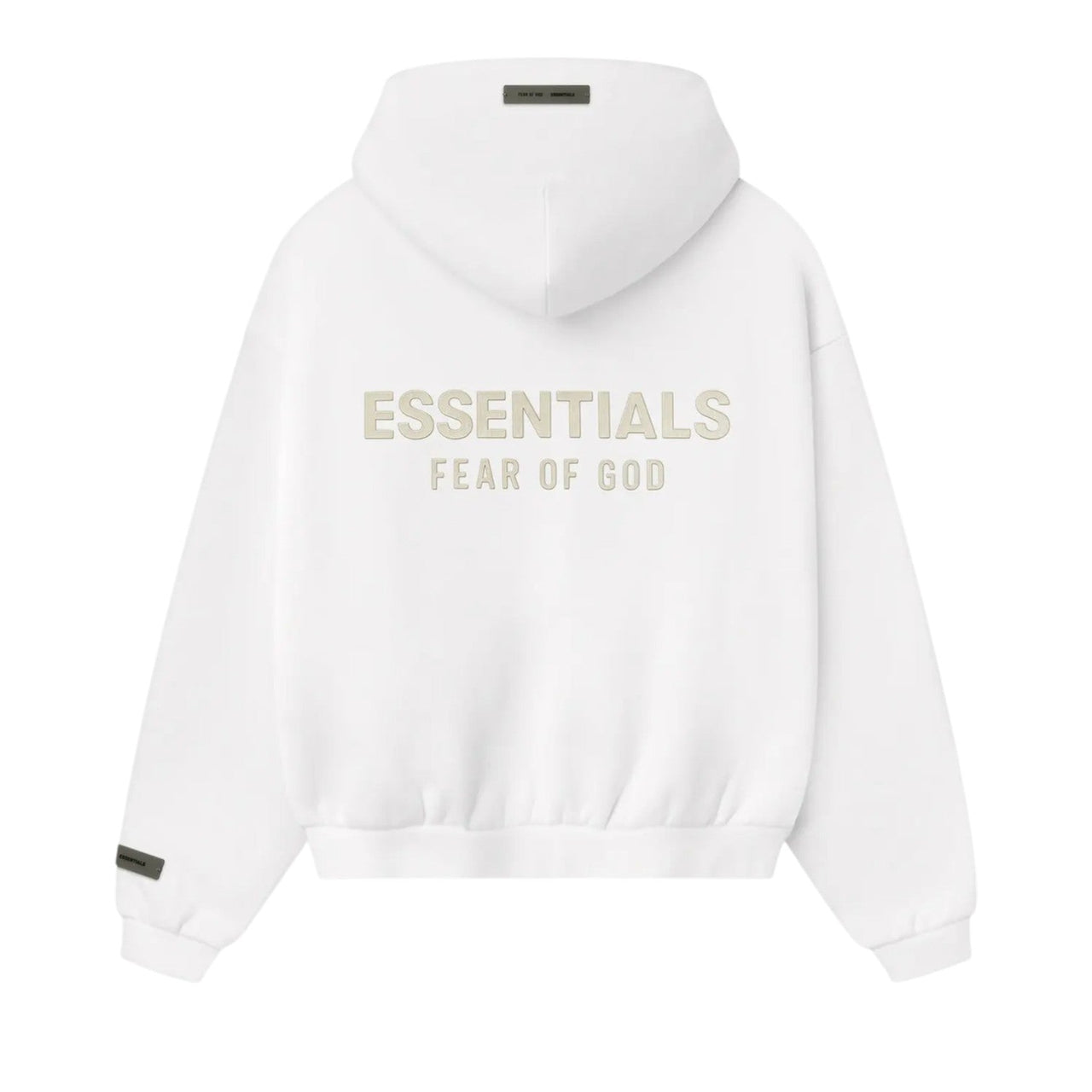 (GS) Fear of God Essentials Fleece Zip-Up Hoodie 'Cloud White' 785SP252034K