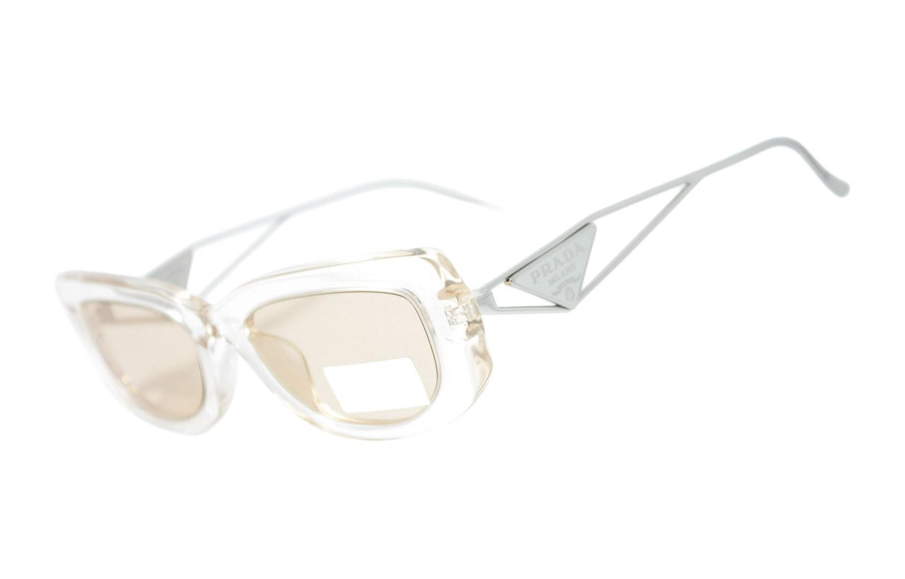PRADA Acetate Cat Eye Sunglasses Women's Transparent