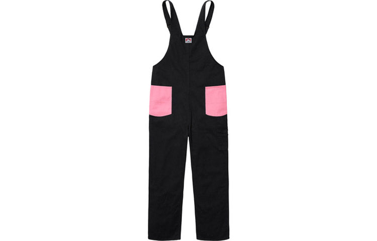 Supreme FW19 Week 3 x Ben Davis Overalls Crossover Black Pink Contrasting Colors Pants Unisex SUP-FW19-392