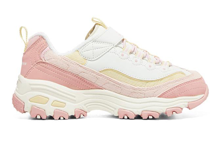 (GS) Skechers D'Lites 'Pink Yellow' 302524L-PKYL