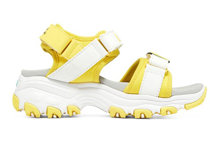 (GS) Skechers D'Lites 'White Yellow Grey' 317020L-WYL