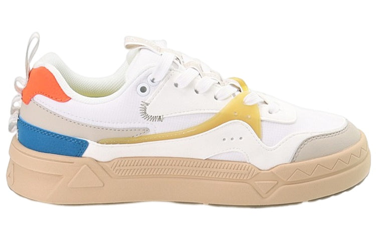(WMNS) FILA FUSION Bank Skate Shoes 'White Yellow Gum' T12W228213FWP