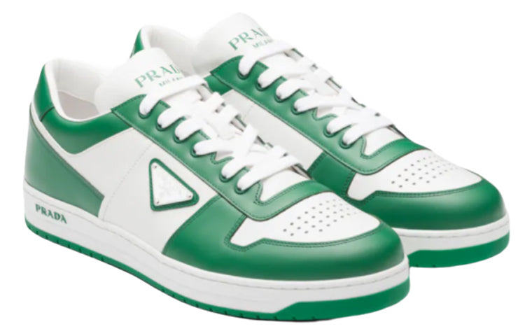 (WMNS) PRADA Downtown Trainers 'White Green' 1E792M_3LKG_F0DJT