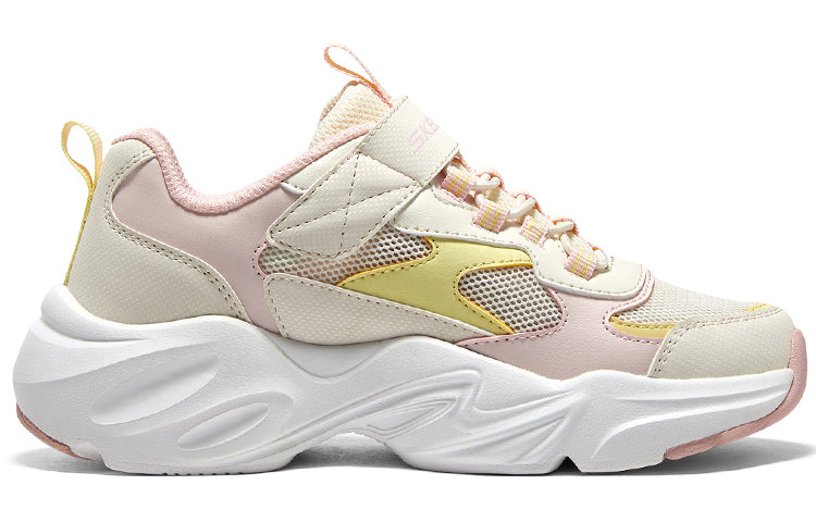 (GS) Skechers Chunky Shoes 'Beige Pink Yellow' 319009L-WLPK