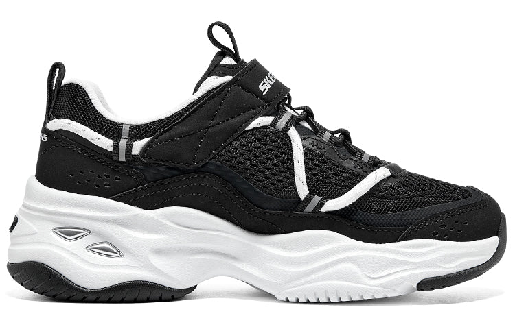 (GS) Skechers D'Lites 4.0 'Black White' 302587L-BKW