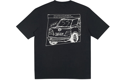 PALACE Autobahn T-Shirt Black Creative Printing Short Sleeve Unisex PAL-SS18-049