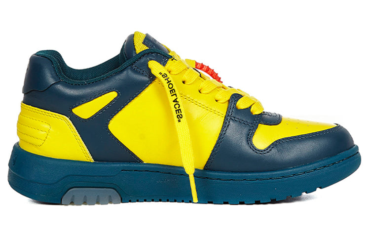 (WMNS) Off-White Out Of Office Low Sneakers Blue/Yellow OWIA259R21LEA0014518