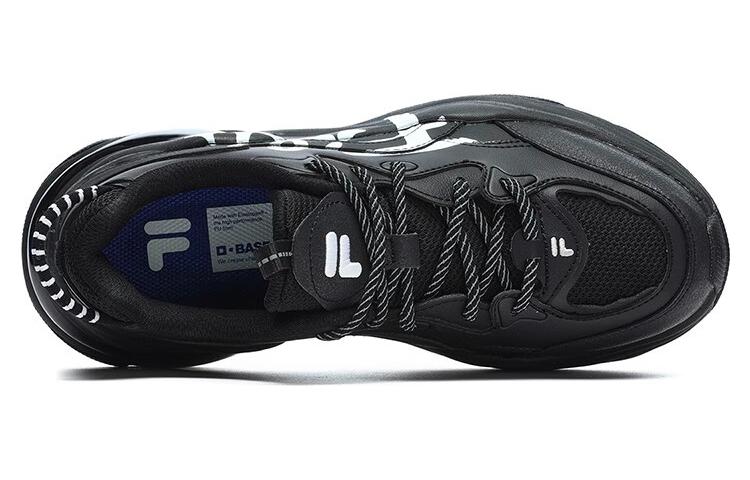 (WMNS) FILA FUSION Marathon Running Shoes 'Black White' T12W231304FBW