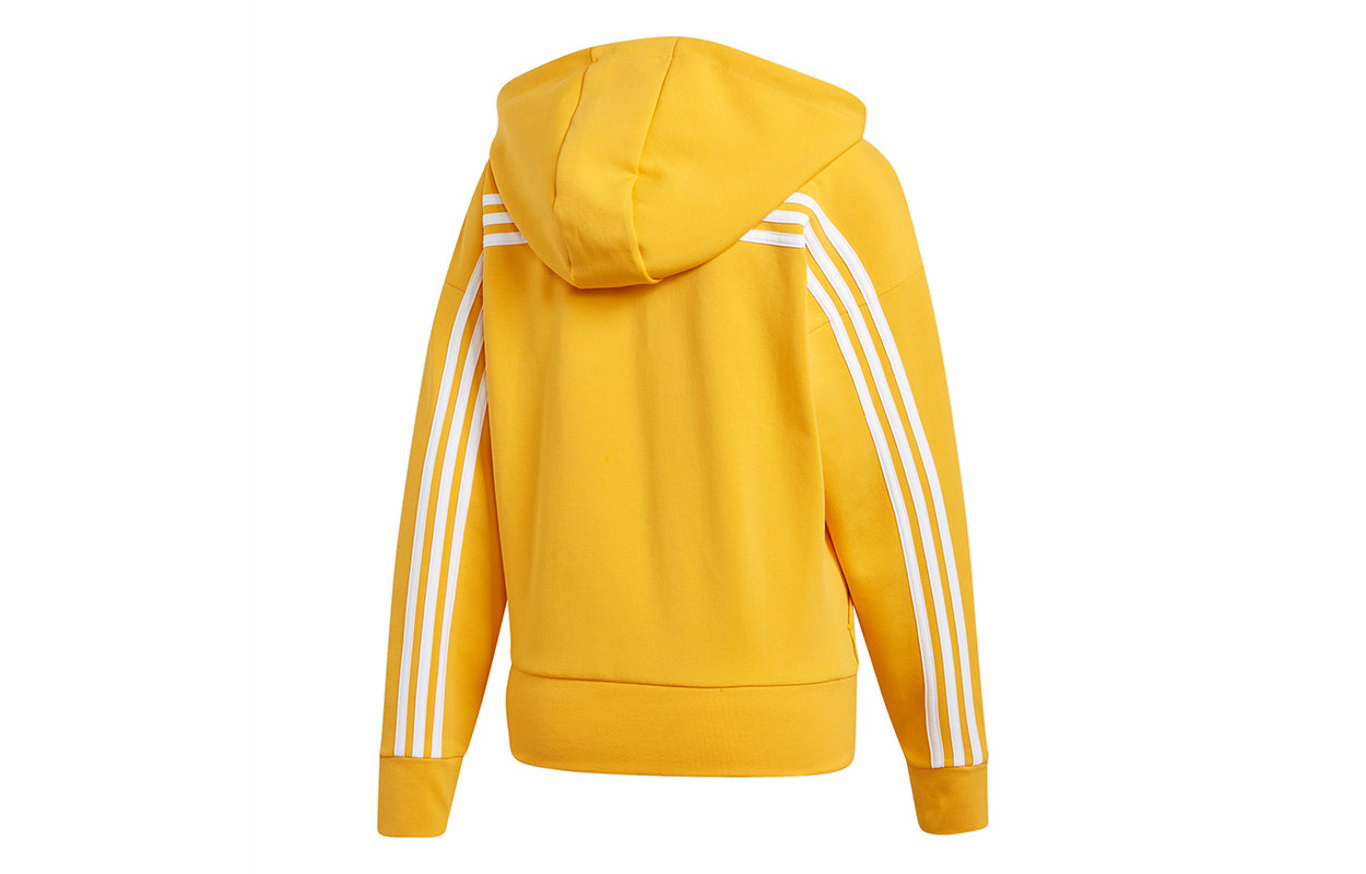 (WMNS) adidas 3s Dk Fz S Hd Knit Sports Jacket Gold Color GC6953