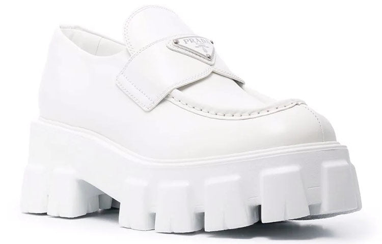 (WMNS) PRADA Brushed Leather Monolith Loafers 'White' 1D649M_B4L_F0009_F_B055