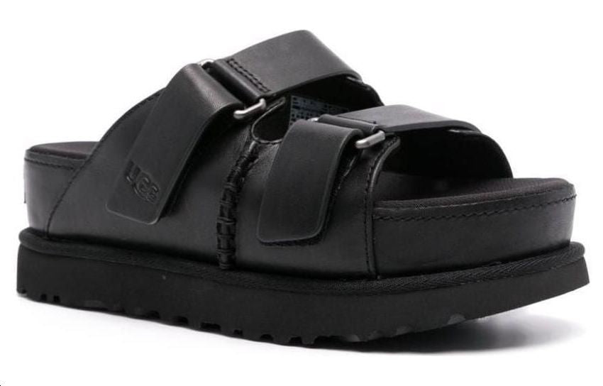 (WMNS) UGG Goldenstar Hi Slide Sandal 'Black' 1152651-BLK