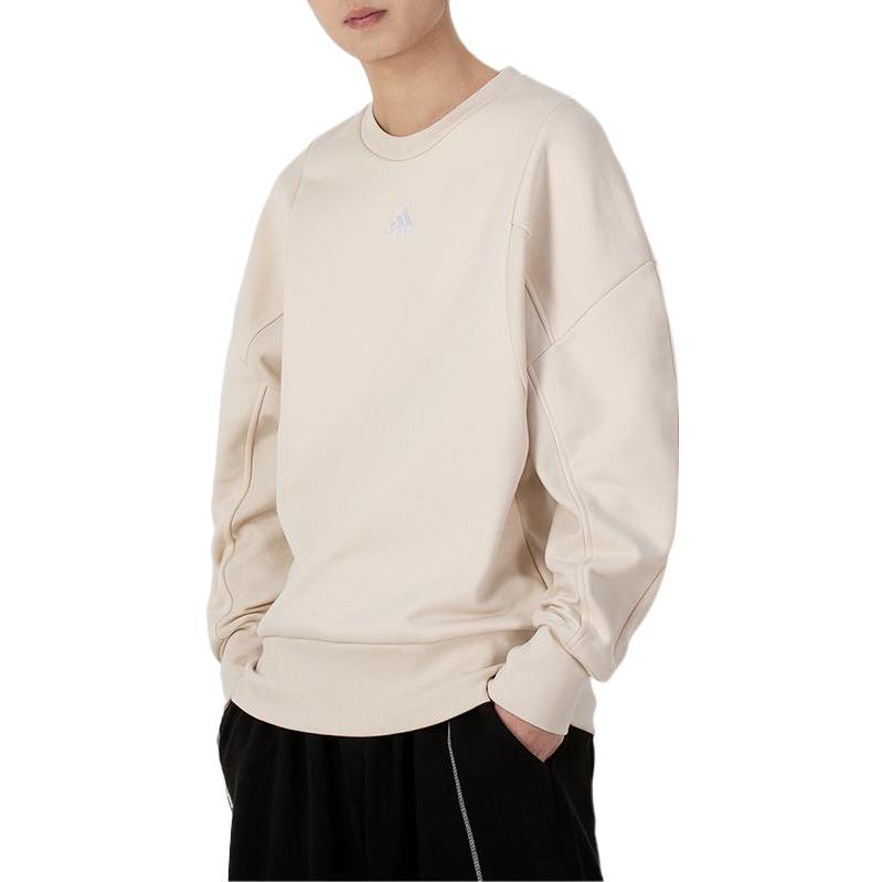 Men's adidas Solid Color Round Neck Light Khaki HI1390