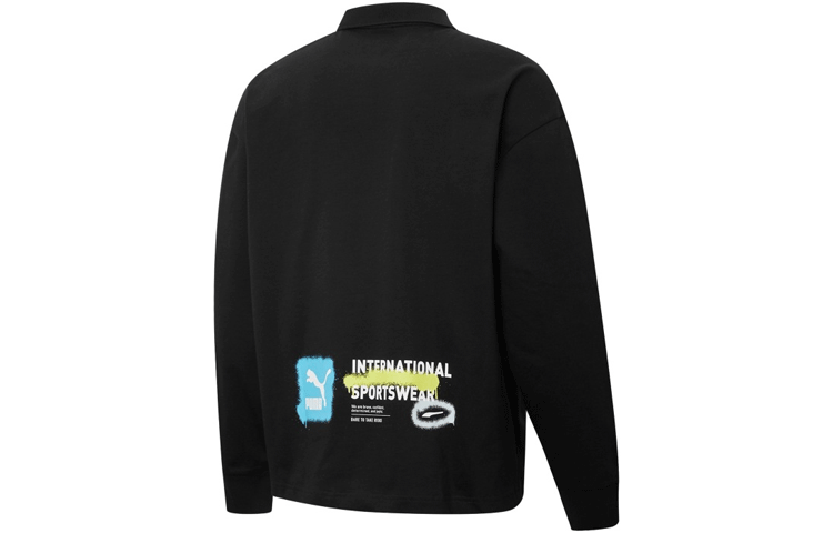 PUMA Trend Graphic Logo Sweatshirt 'Black' 536075-01