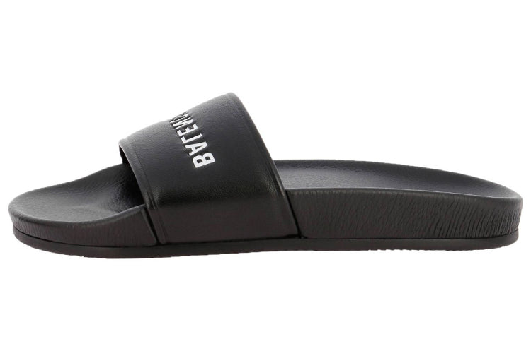 (WMNS) Balenciaga Pool Slides 'Black White' 517226WAL001006