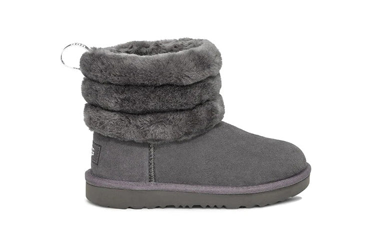 (PS) UGG Fluff Mini Quilted Fleece Lined Gray 1103612T-CHRC