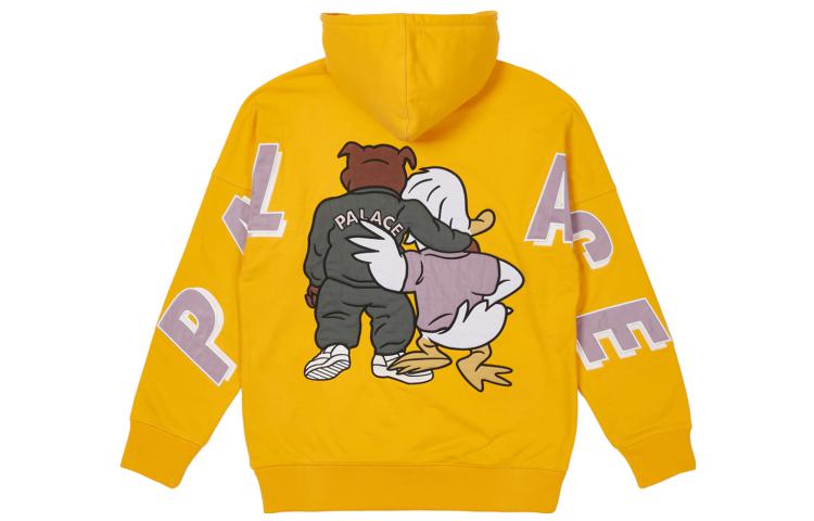 Palace SS22 Dog And Duck Drop Shoulder Hoodie 'Yellow' P22CS218