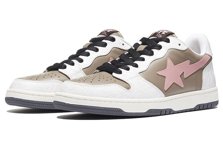 A BATHING APE Sk8 Sta 'White Tan Pink' 1H20-191-030-WB