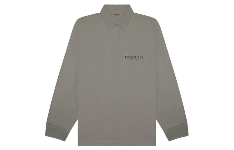 Fear of God Essentials FW20 Long Sleeve Polo Shirt 'Cement' FOG-FW20-360