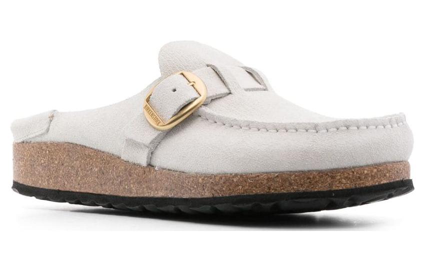 (WMNS) Birkenstock Buckley Suede Leather Embossed Corduroy Narrow Fit 'Antique White' 1025232