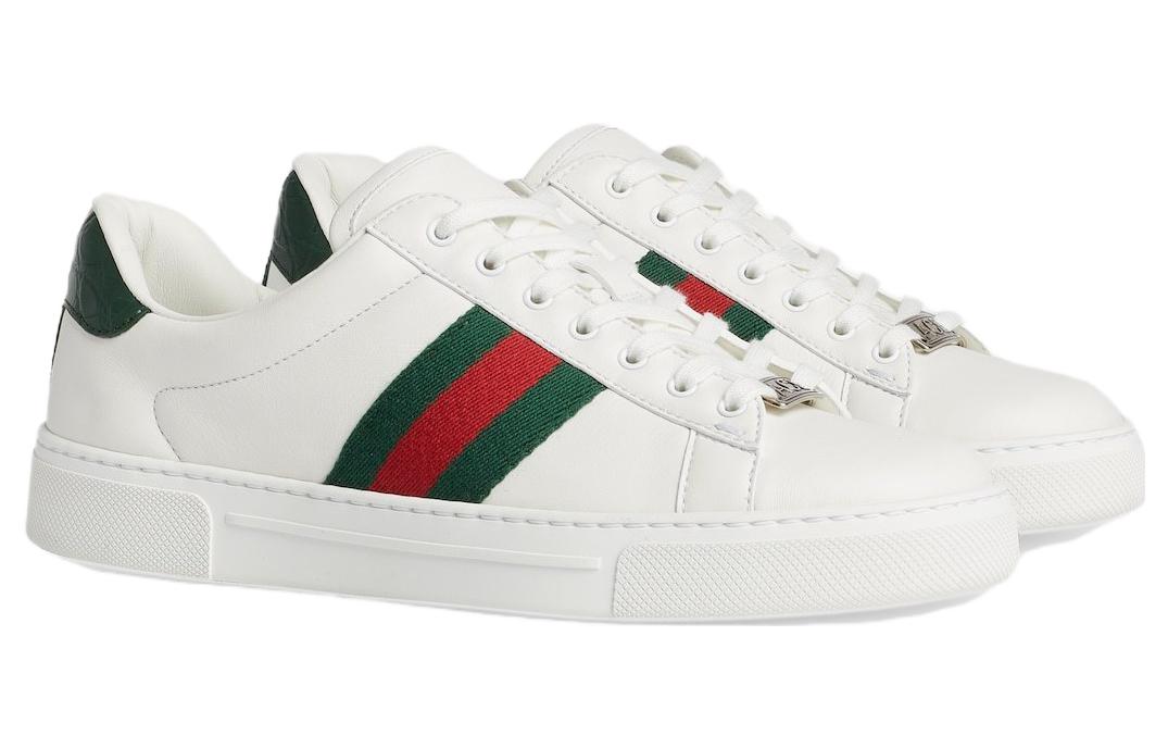 (WMNS) Gucci Ace Leather Sneakers 'White Green Red' 757943-AACAG-9055