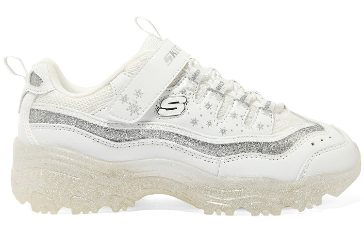 (GS) Skechers D'lites Electric Coloring 'White Silver' 319042L-WSL