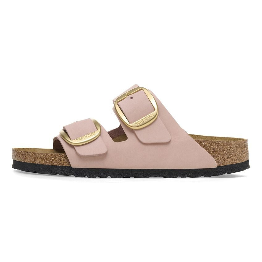 (WMNS) Birkenstock Arizona Big Buckle Nubuck Leather Narrow Fit Sandals 'Soft Pink' 1026583