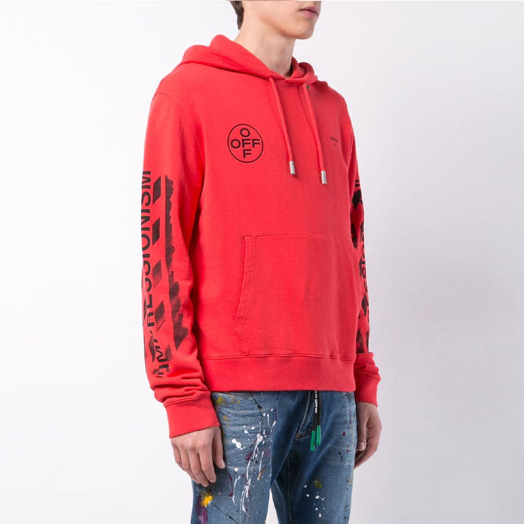 Off-White MENS SS19 Virgil Abloh Diag Stencil Red OMBB034R190030152010