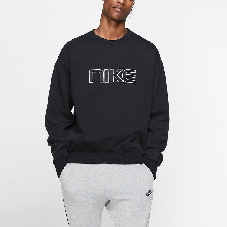 Men's Nike Alphabet Logo Round Neck Pullover Loose AV8276-010