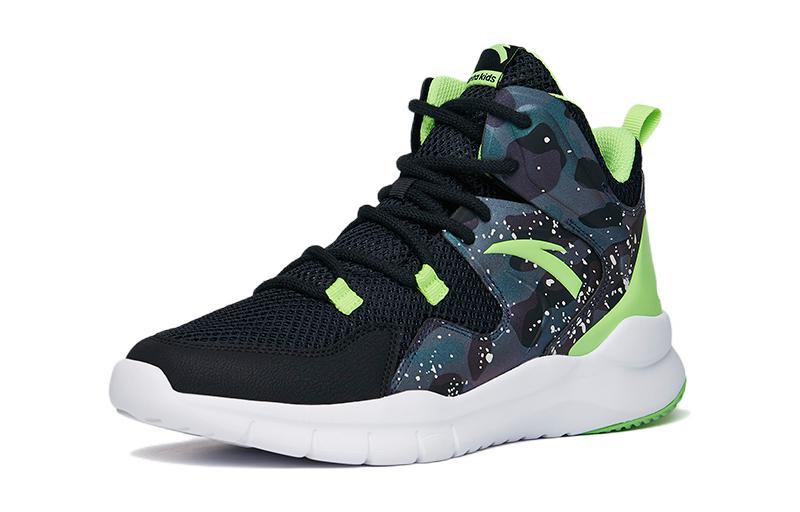 (GS) ANTA Basketball Series Sneakers High 'Black Neon Green' A312221165-3
