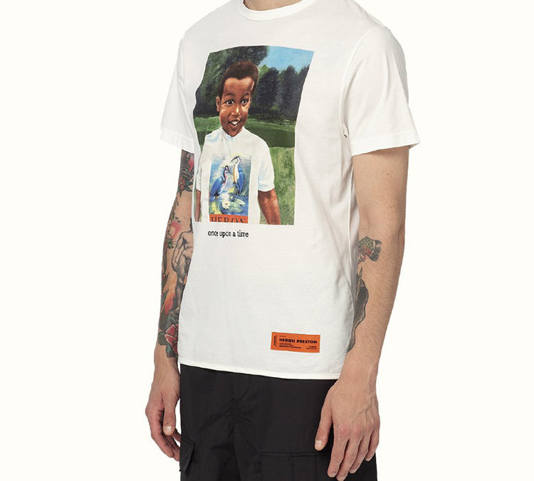HERON PRESTON Little Boy Printing Short Sleeve White HMAA011S209140190188