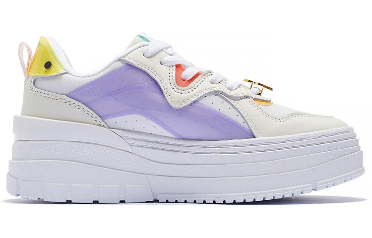 (WMNS) Li-Ning x Weiwu Classic Platform Shoes 'White Purple' AGCS198-1