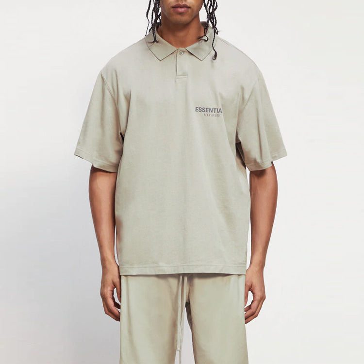 Fear of God Essentials FW20 Logo Polo Shirt 'Moss' FOG-FW20-297