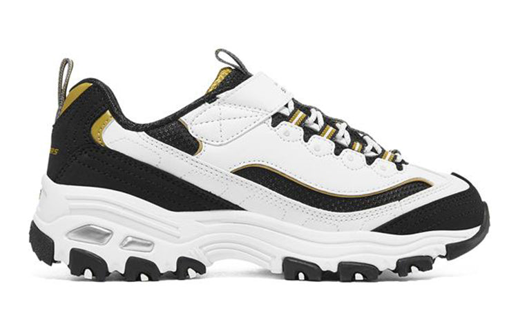 (GS) Skechers D'lites Shoes 'White Black' 403825L-WBK
