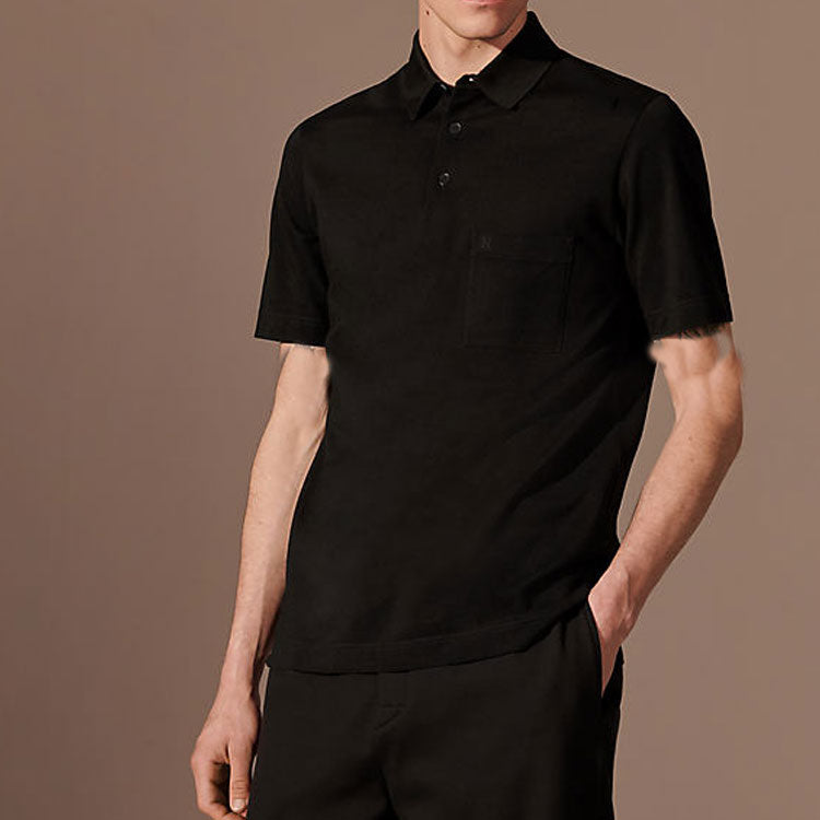 HERMES SS23 Polo Shirt 'Black' H072325HA023