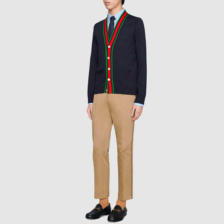 Gucci Knit Wool Cardigan 'Blue' 576806-XKAUL-4548